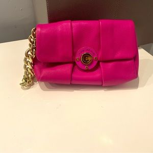 COPY - Clutch. Pink. Gold hardware.